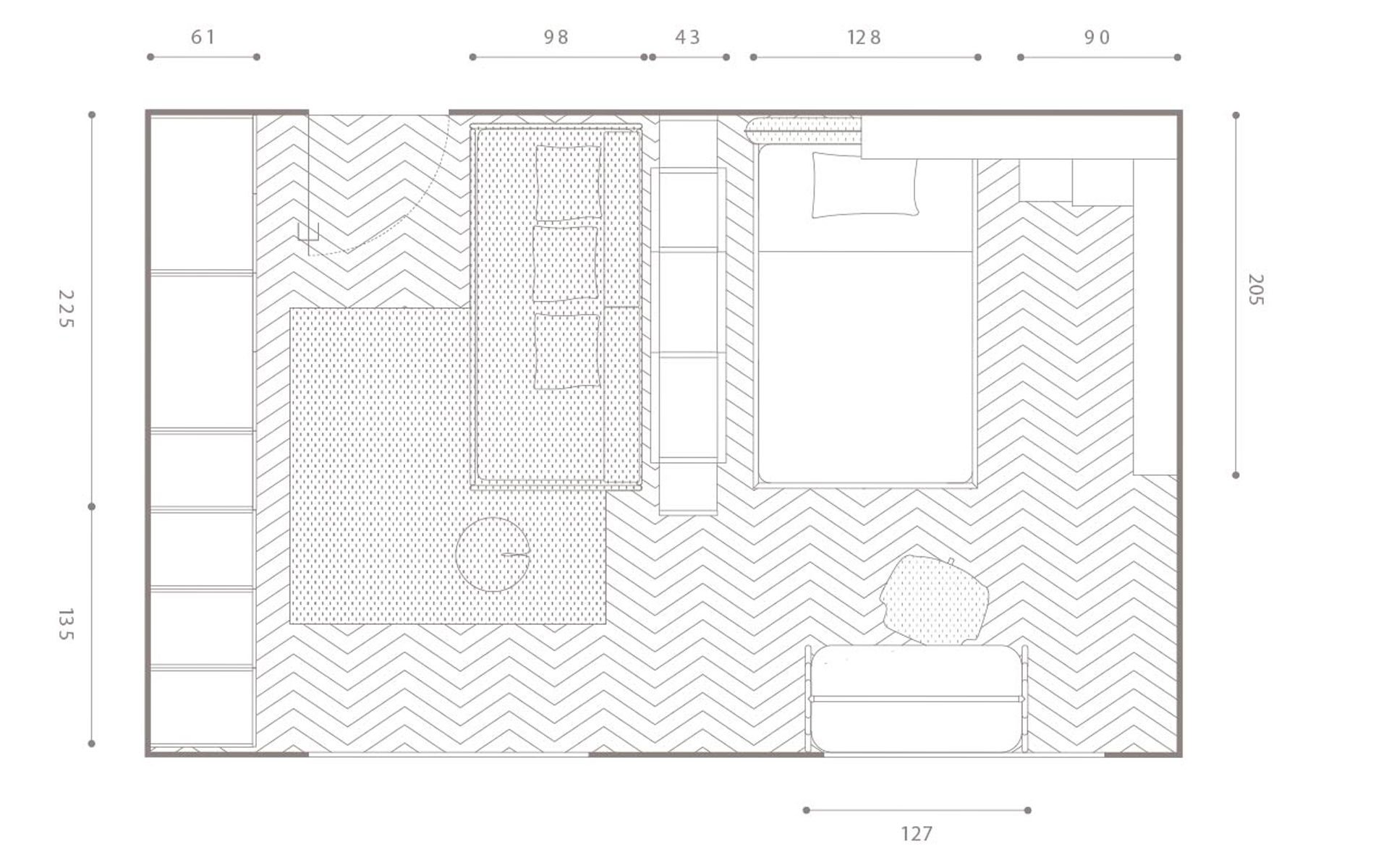 plattegrond Kamer 22 Bed Habits